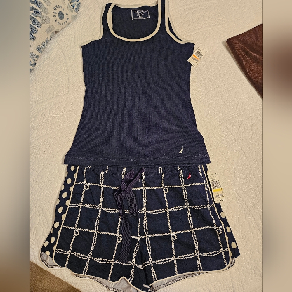 NWT Nautica PJ Set. Top Small. Shorts Medium.